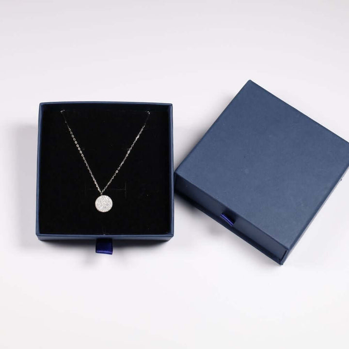 Collier Pendentif Disque - Argent