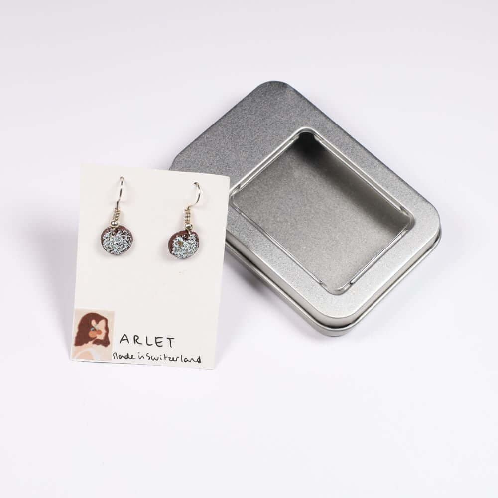 Pendants d'oreilles Ronds Bruns