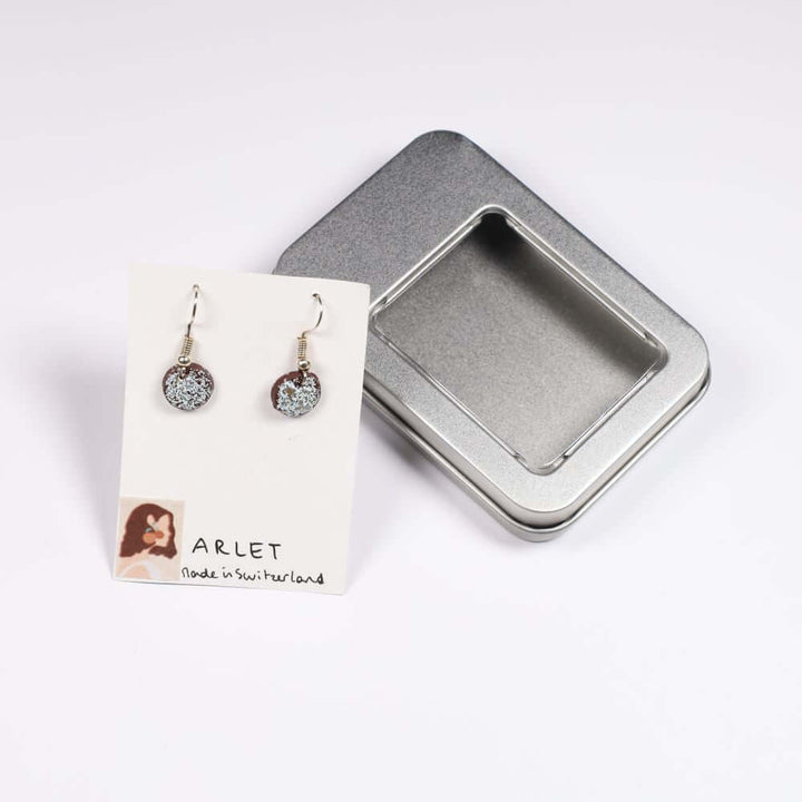 Pendants d'oreilles Ronds Bruns