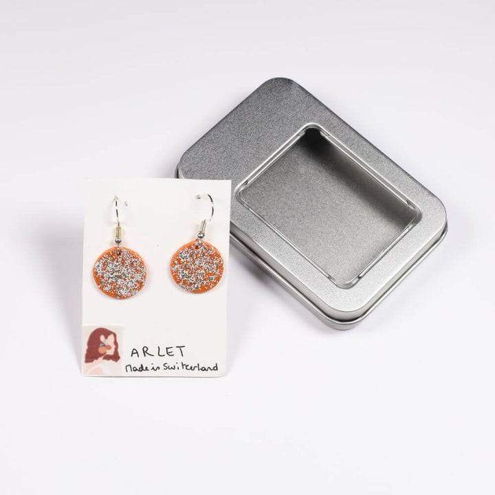 Pendants d'oreilles Ronds Oranges