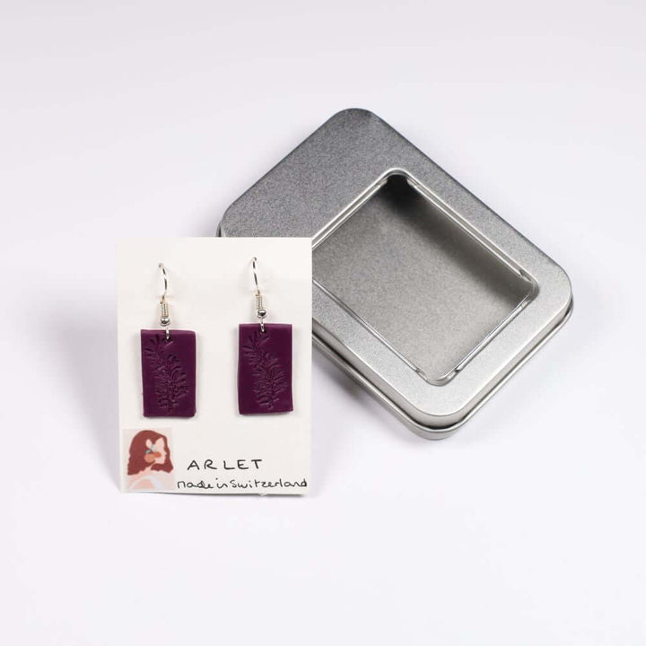 Pendants d'oreilles Violets