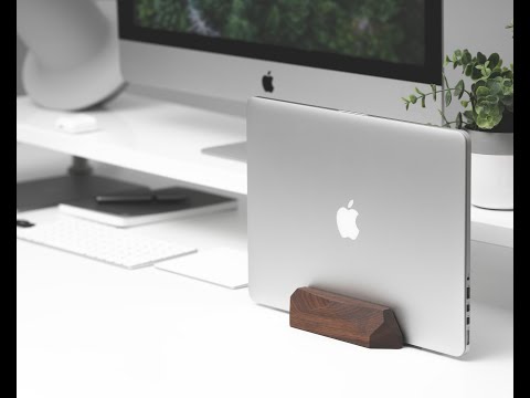 Double Support pour Ordinateur Portable - Chêne