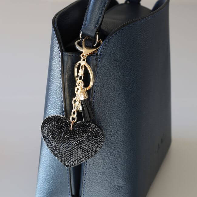 Coeur Bag Charm  - Black