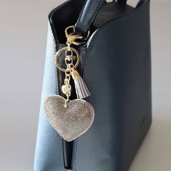 Coeur Bag Charm  - Gray