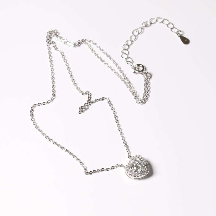 Heart Pendant Necklace - Silver
