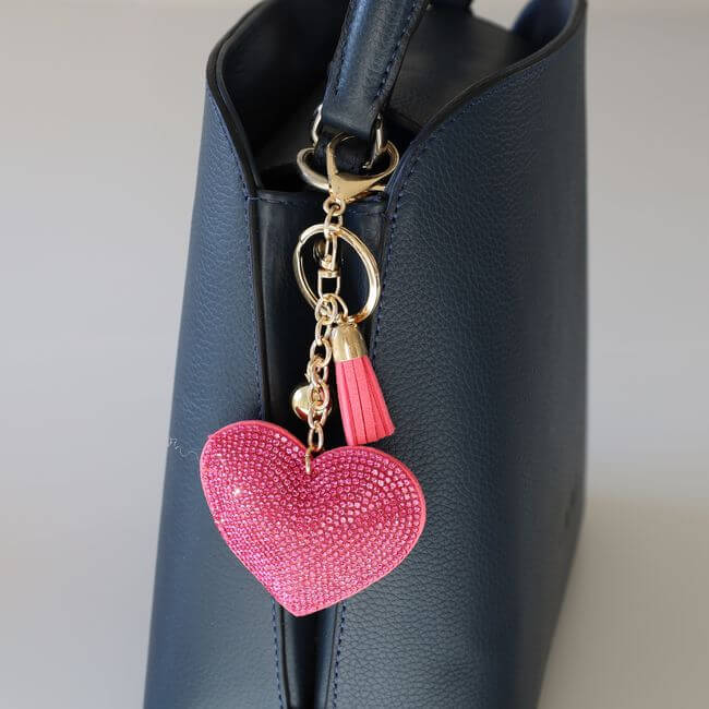 Coeur Bag Charm  - Pink