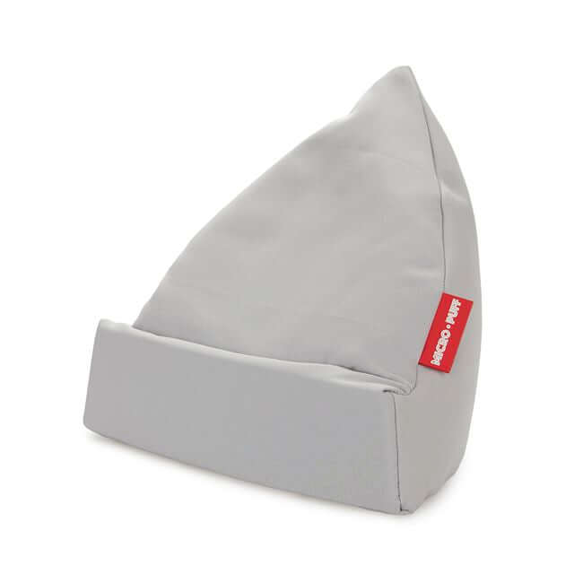 Light gray pillow stand for tablets, books or e-readers.