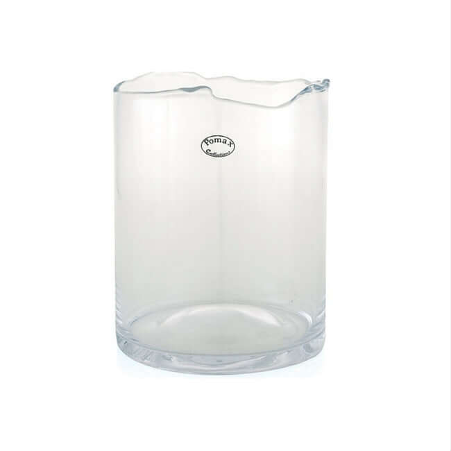Cylinder glass vase.
