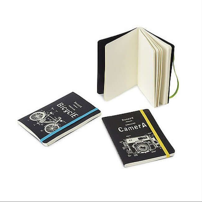 Set of 3 notepads featuring a retro black cover.